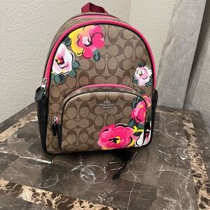 Coach Court Backpack Jumbo Floral  Limited Edition